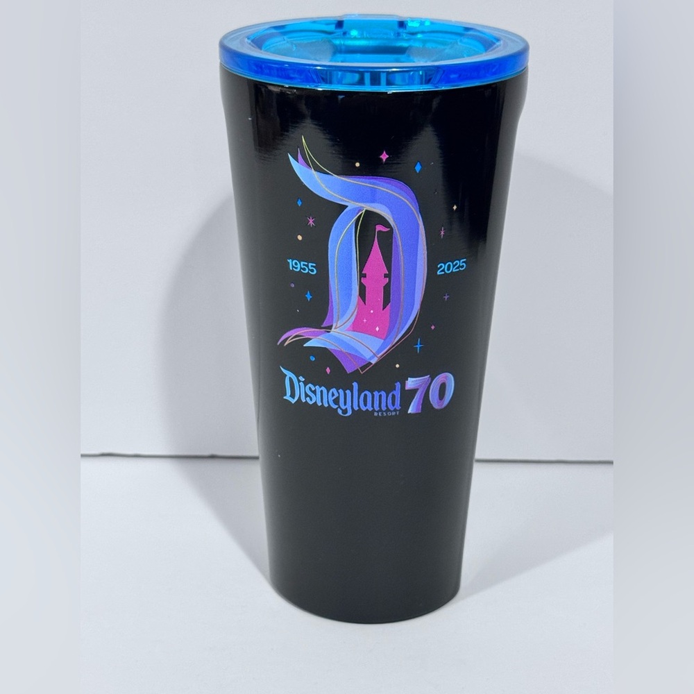 2025 Disney Parks Disneyland 70th Anniversary Corkcicle Travel Tumbler